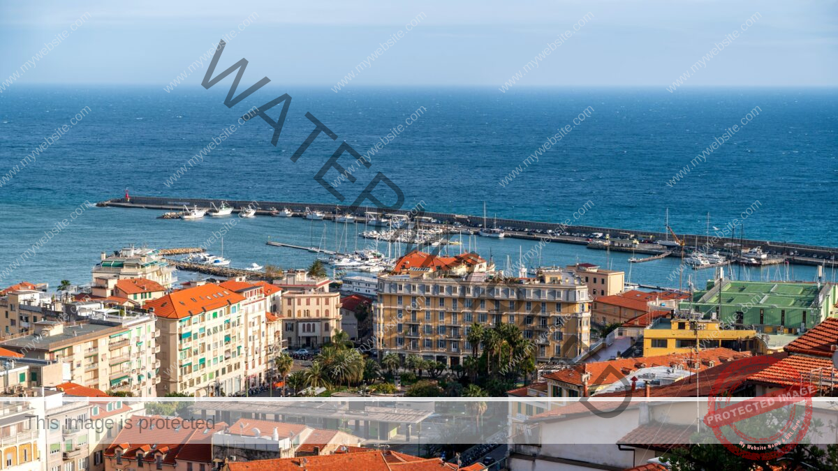 Cityscape of Sanremo, Italy